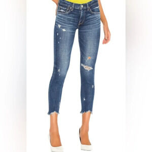 Moussy Vintage Glendele Distressed Skinny Jeans Blue Size 25